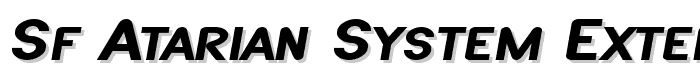 SF Atarian System Extended Bold Italic font